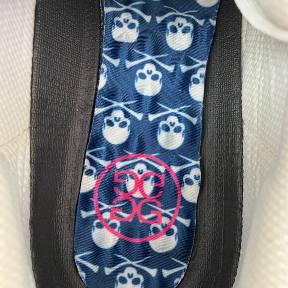 G/Fore Competition Disruptor Stripe White Olive Golf Shoes Leather Spikeless 11 - Picture 15 of 16